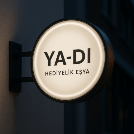 Duvara sabit Yuvarlak Veya Dönen Tabela