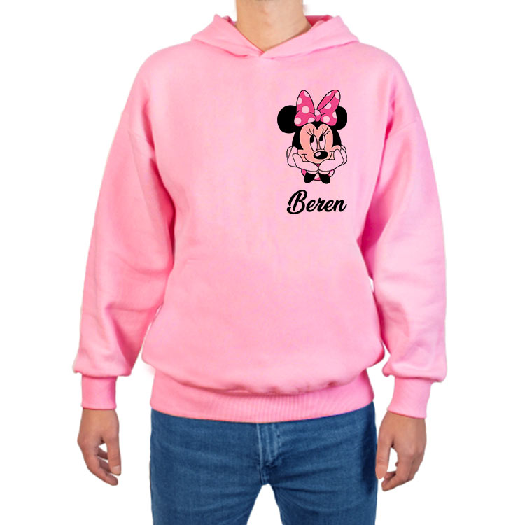 kapsonlu pembe sweatshirt 34463 60 B